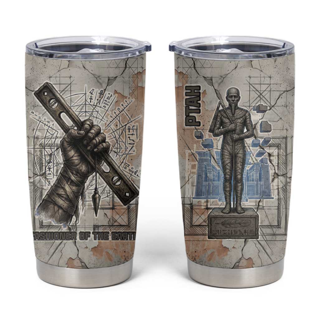 Ptah Egyptian Tumbler Cup God of Crafts Architecture Tools Fashioner of the Earth
