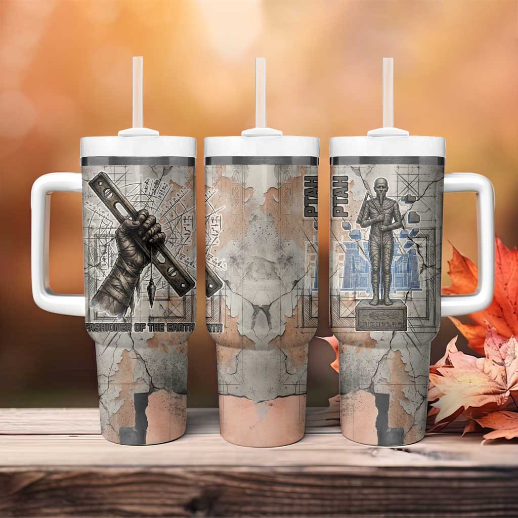 Ptah Egyptian Tumbler With Handle God of Crafts Architecture Tools Fashioner of the Earth