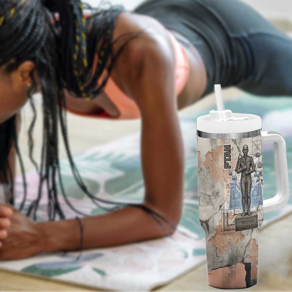 Ptah Egyptian Tumbler With Handle God of Crafts Architecture Tools Fashioner of the Earth