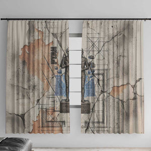 Ptah Egyptian Window Curtain God of Crafts Architecture Tools Fashioner of the Earth