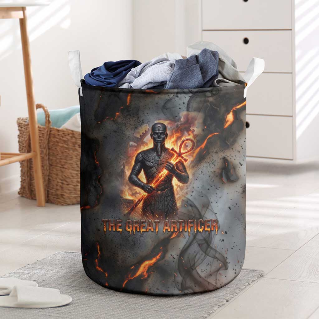 Ptah Egyptian Laundry Basket God of Creation Great Artificer Hammer - Anvil Fire Forged