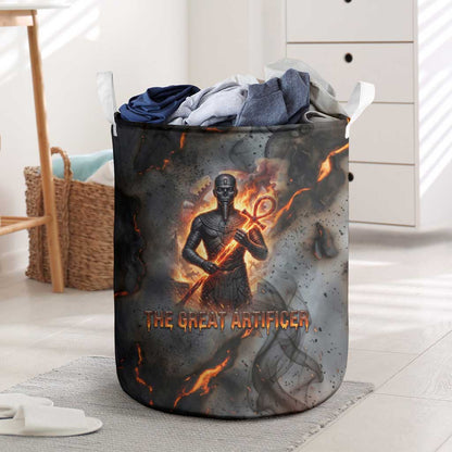 Ptah Egyptian Laundry Basket God of Creation Great Artificer Hammer - Anvil Fire Forged