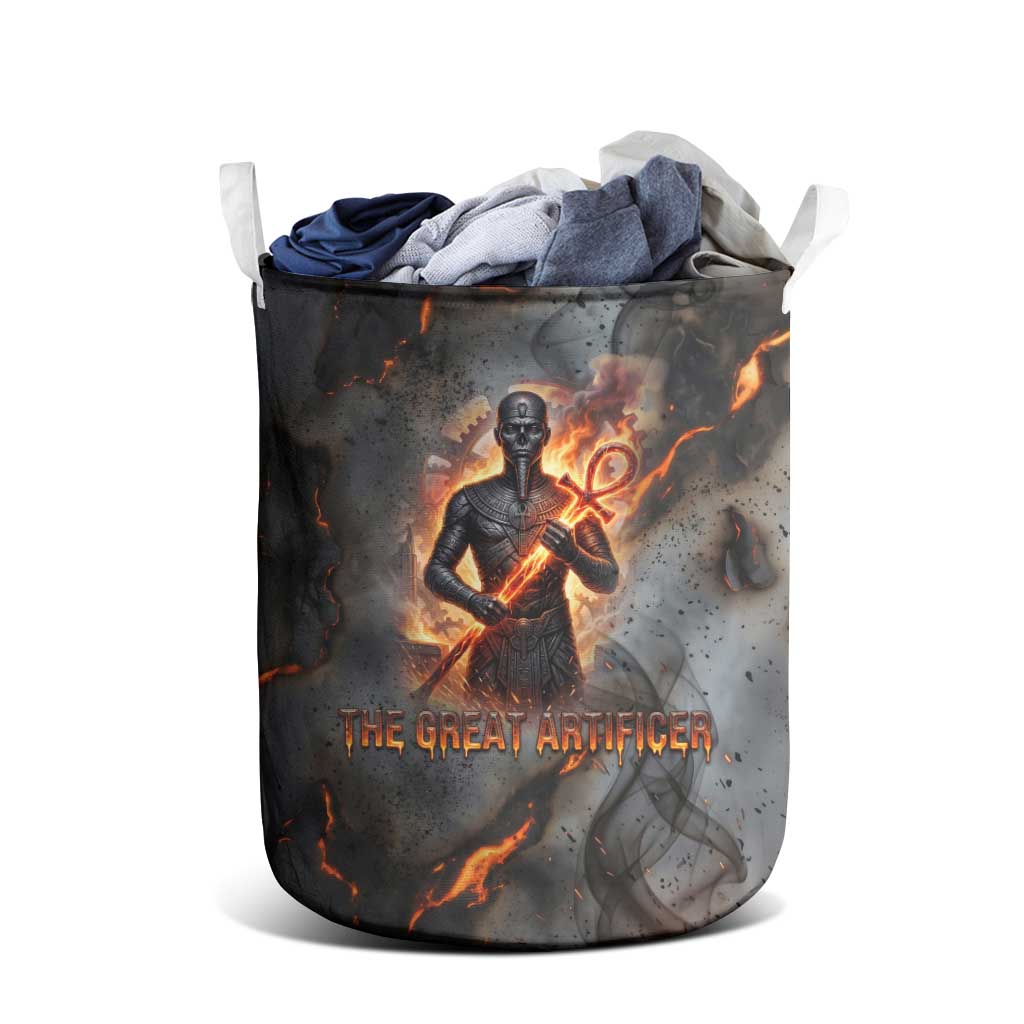 Ptah Egyptian Laundry Basket God of Creation Great Artificer Hammer - Anvil Fire Forged