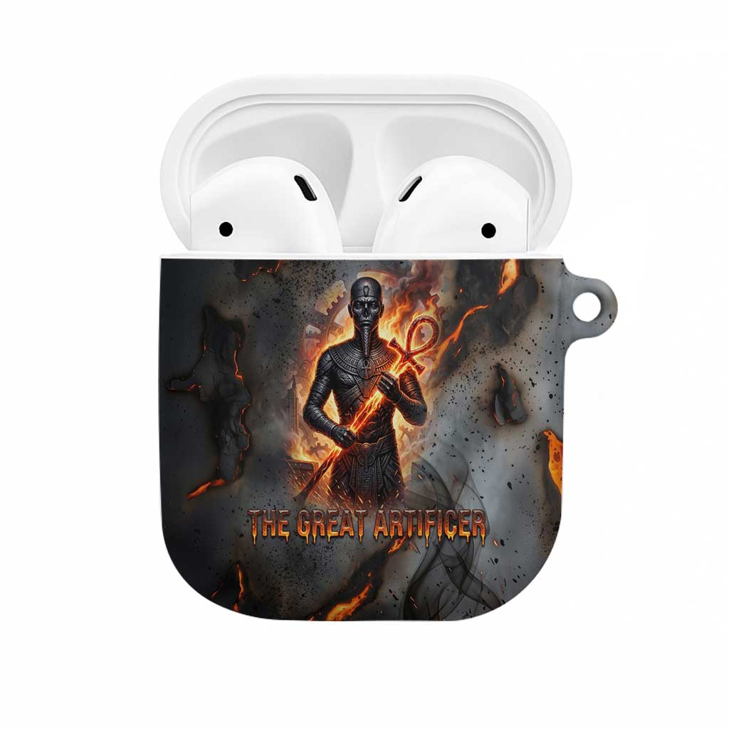 Ptah Egyptian AirPods Case God of Creation Great Artificer Hammer - Anvil Fire Forged