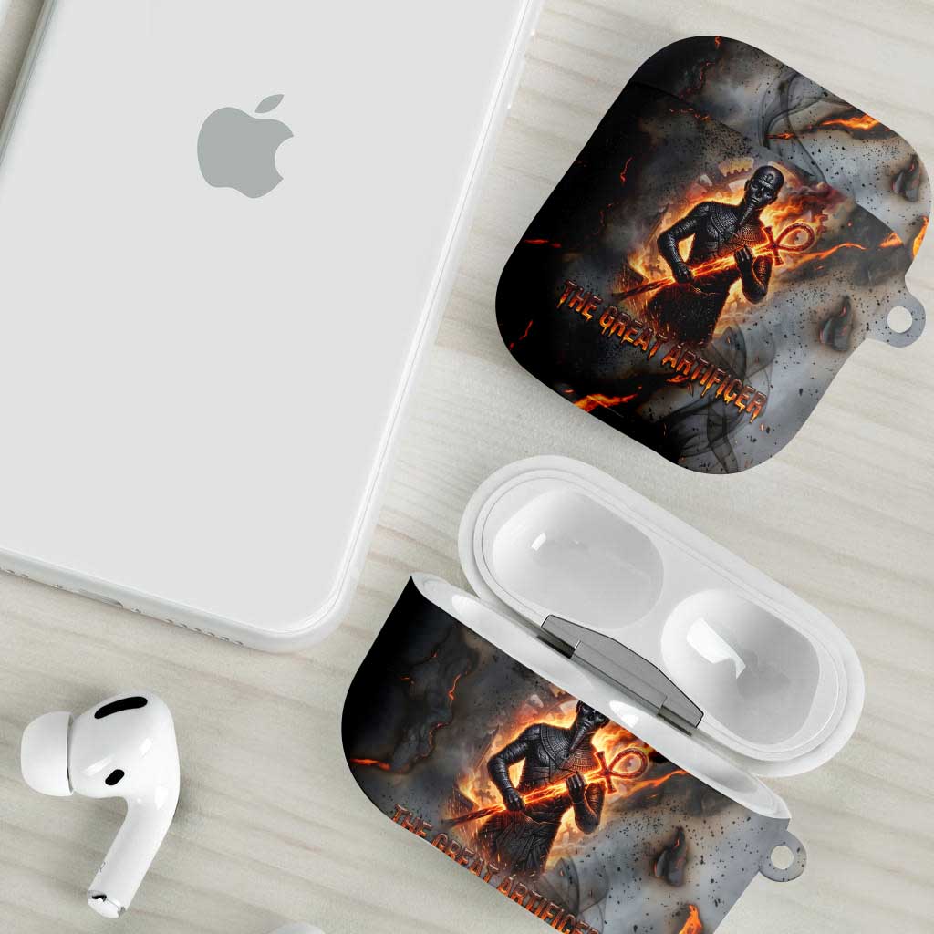 Ptah Egyptian AirPods Case God of Creation Great Artificer Hammer - Anvil Fire Forged