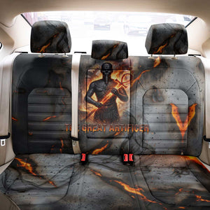 Ptah Egyptian Back Car Seat Cover God of Creation Great Artificer Hammer - Anvil Fire Forged