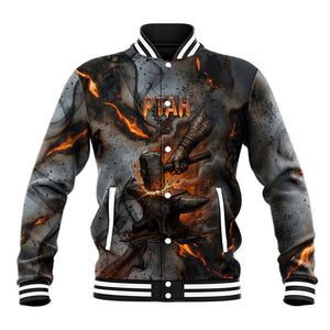 Ptah Egyptian Baseball Jacket God of Creation Great Artificer Hammer - Anvil Fire Forged