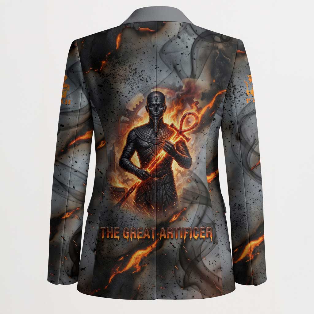 Ptah Egyptian Blazer God of Creation Great Artificer Hammer - Anvil Fire Forged