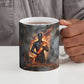 Ptah Egyptian Ceramic Mug God of Creation Great Artificer Hammer - Anvil Fire Forged