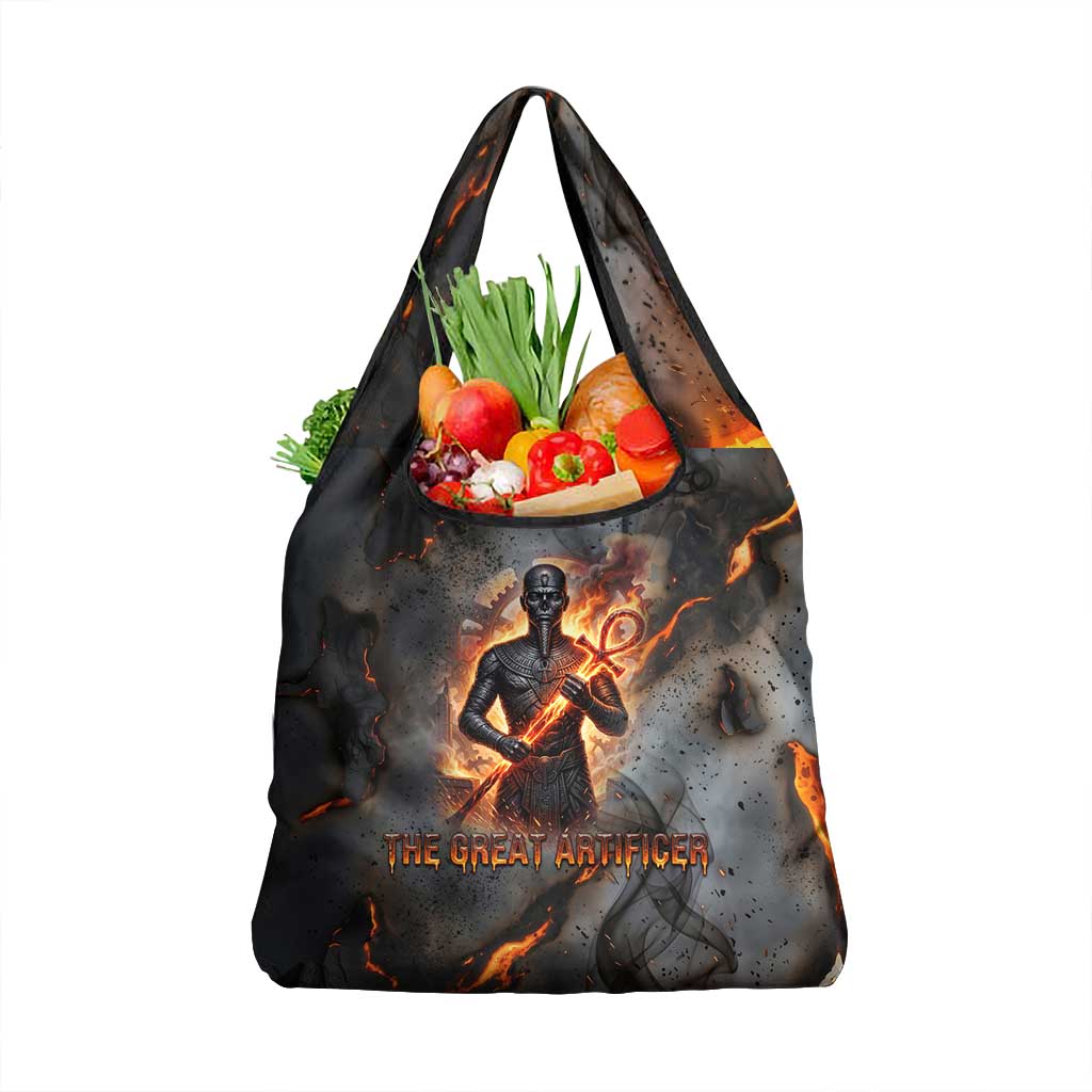 Ptah Egyptian Grocery Bag God of Creation Great Artificer Hammer - Anvil Fire Forged