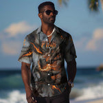 Ptah Egyptian Hawaiian Shirt God of Creation Great Artificer Hammer - Anvil Fire Forged