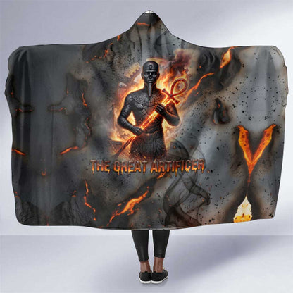 Ptah Egyptian Hooded Blanket God of Creation Great Artificer Hammer - Anvil Fire Forged