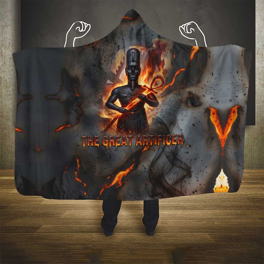 Ptah Egyptian Hooded Blanket God of Creation Great Artificer Hammer - Anvil Fire Forged