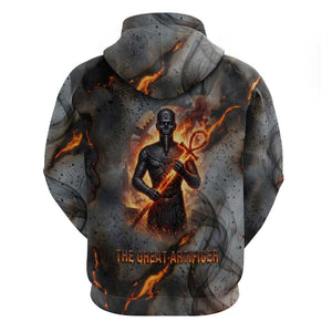 Ptah Egyptian Hoodie God of Creation Great Artificer Hammer - Anvil Fire Forged