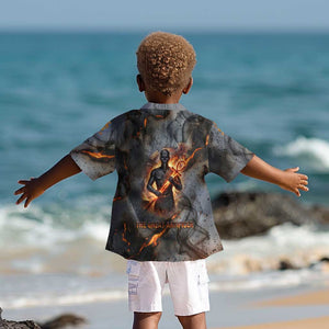 Ptah Egyptian Kid Hawaiian Shirt God of Creation Great Artificer Hammer - Anvil Fire Forged