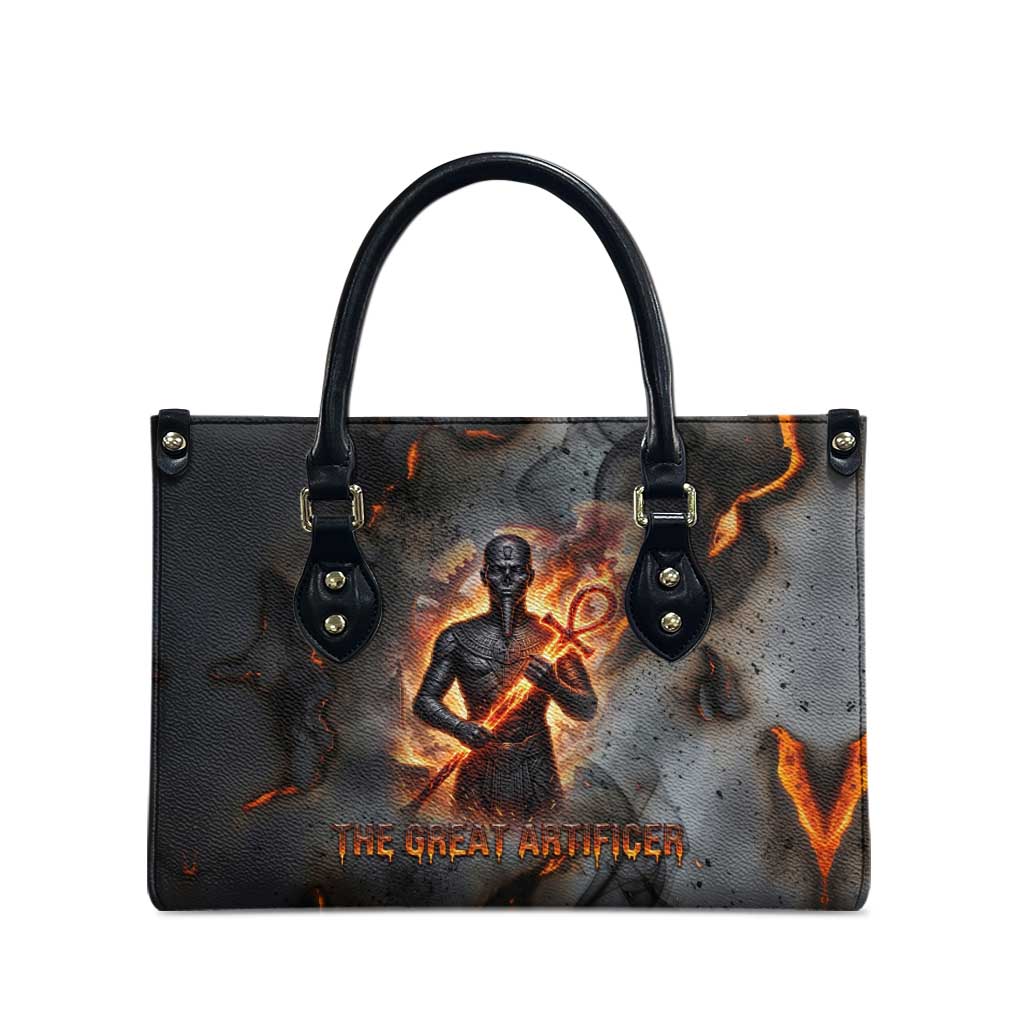 Ptah Egyptian Leather Bag God of Creation Great Artificer Hammer - Anvil Fire Forged