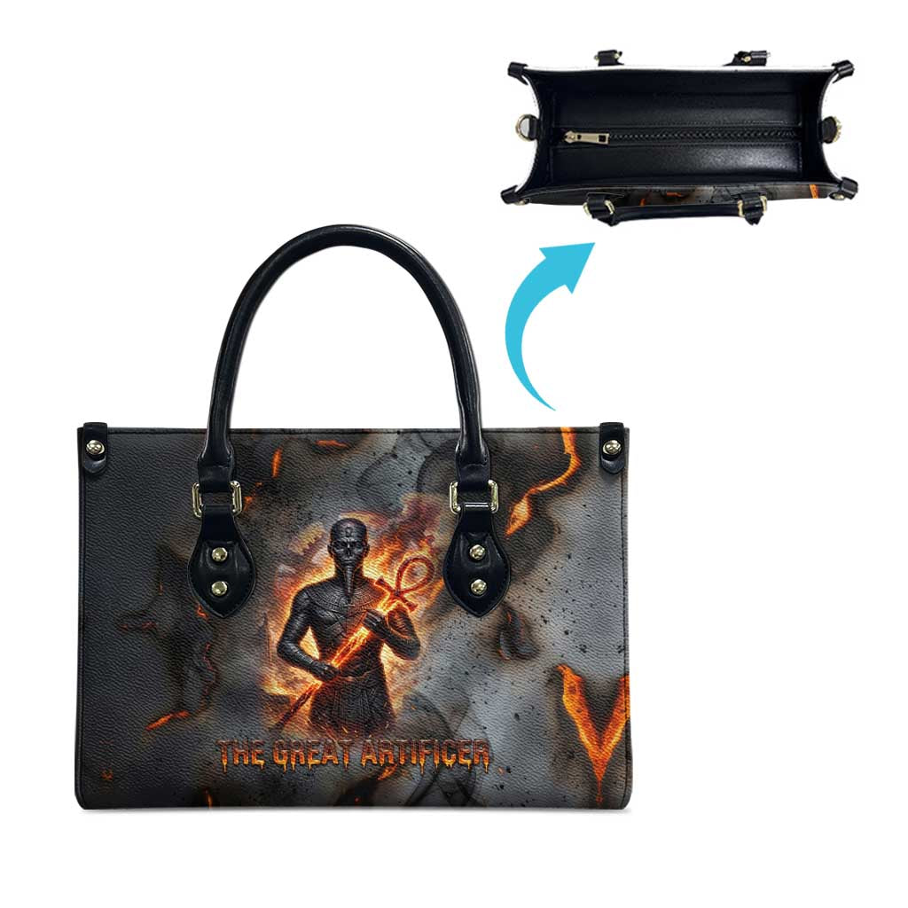 Ptah Egyptian Leather Bag God of Creation Great Artificer Hammer - Anvil Fire Forged