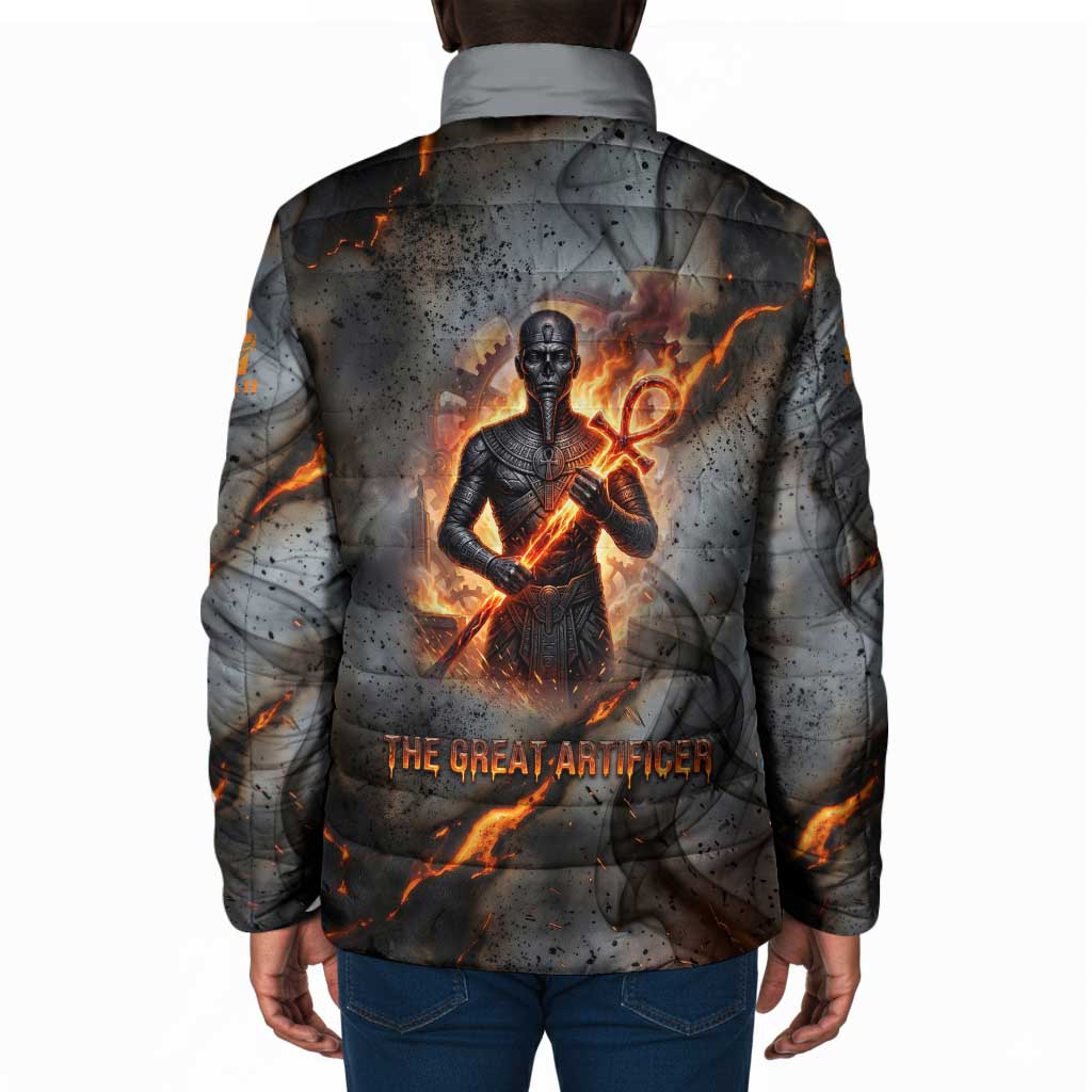 Ptah Egyptian Padded Jacket God of Creation Great Artificer Hammer - Anvil Fire Forged