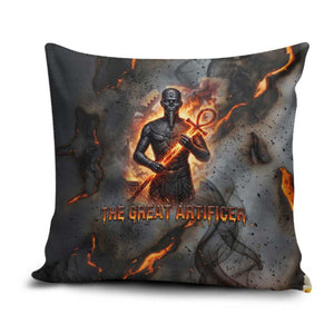 Ptah Egyptian Pillow Cover God of Creation Great Artificer Hammer - Anvil Fire Forged