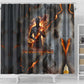 Ptah Egyptian Shower Curtain God of Creation Great Artificer Hammer - Anvil Fire Forged