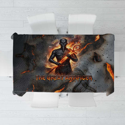 Ptah Egyptian Tablecloth God of Creation Great Artificer Hammer - Anvil Fire Forged