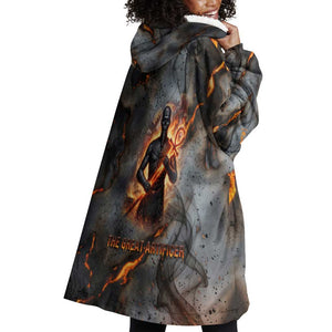 Ptah Egyptian Wearable Blanket Hoodie God of Creation Great Artificer Hammer - Anvil Fire Forged