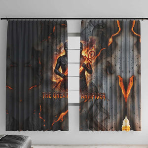 Ptah Egyptian Window Curtain God of Creation Great Artificer Hammer - Anvil Fire Forged