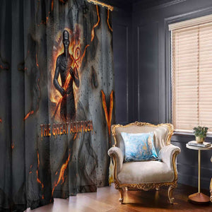 Ptah Egyptian Window Curtain God of Creation Great Artificer Hammer - Anvil Fire Forged