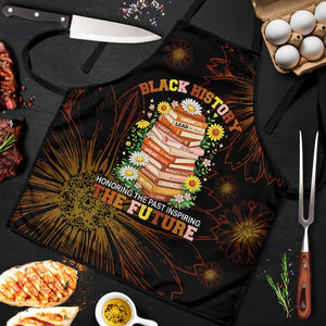 Black History Month Black African American Teachers Apron Afrocentric Floral Art with Motivational Typography