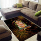 Black History Month Black African American Teachers Area Rug Afrocentric Floral Art with Motivational Typography