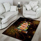 Black History Month Black African American Teachers Area Rug Afrocentric Floral Art with Motivational Typography