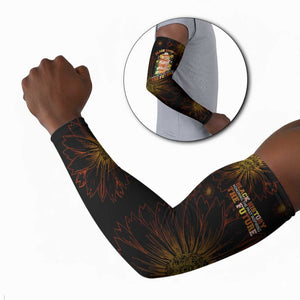 Black History Month Black African American Teachers Arm Sleeves Afrocentric Floral Art with Motivational Typography