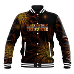 Black History Month Black African American Teachers Baseball Jacket Afrocentric Floral Art with Motivational Typography
