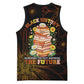 Black History Month Black African American Teachers Basketball Jersey Afrocentric Floral Art with Motivational Typography