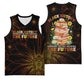 Black History Month Black African American Teachers Basketball Jersey Afrocentric Floral Art with Motivational Typography