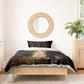 Black History Month Black African American Teachers Bedding Set Afrocentric Floral Art with Motivational Typography