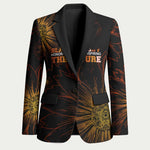 Black History Month Black African American Teachers Blazer Afrocentric Floral Art with Motivational Typography
