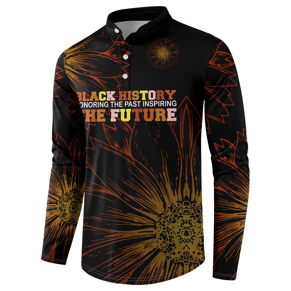 Black History Month Black African American Teachers Button Sweatshirt Afrocentric Floral Art with Motivational Typography