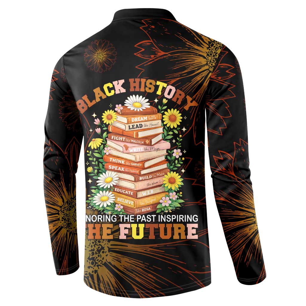 Black History Month Black African American Teachers Button Sweatshirt Afrocentric Floral Art with Motivational Typography