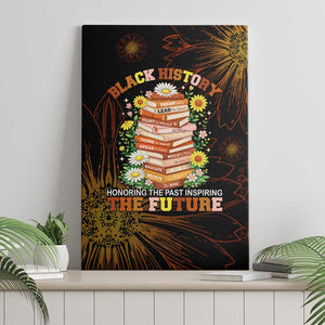 Black History Month Black African American Teachers Canvas Wall Art Afrocentric Floral Art with Motivational Typography
