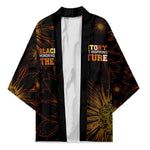 Black History Month Black African American Teachers Kimono Afrocentric Floral Art with Motivational Typography