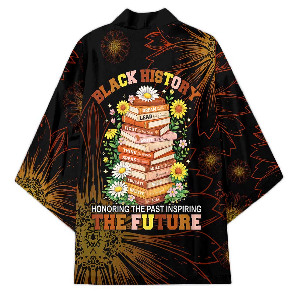 Black History Month Black African American Teachers Kimono Afrocentric Floral Art with Motivational Typography