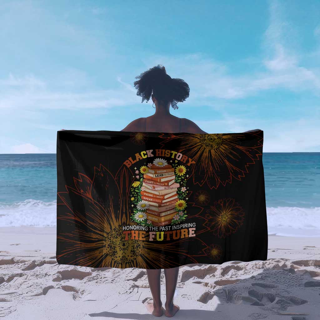 Black History Month Black African American Teachers Sarong Afrocentric Floral Art with Motivational Typography