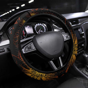 Black History Month Black African American Teachers Steering Wheel Cover Afrocentric Floral Art with Motivational Typography