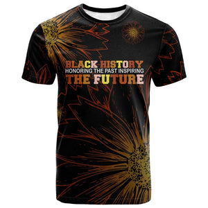 Black History Month Black African American Teachers T shirt Afrocentric Floral Art with Motivational Typography