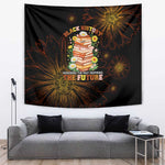 Black History Month Black African American Teachers Tapestry Afrocentric Floral Art with Motivational Typography