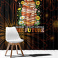 Black History Month Black African American Teachers Window Curtain Afrocentric Floral Art with Motivational Typography