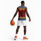 Eswatini Flag Basketball Jersey Nguni Shield Spear Pattern TS04