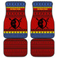 Eswatini Flag Car Mats Nguni Shield Spear Pattern