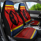Eswatini Flag Car Seat Cover Nguni Shield Spear Pattern